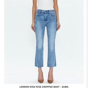 Pistola Lennon High Rise Crop Boot Raw Hem Size 31
